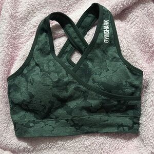 Gymshark Camo Green Sports Bra